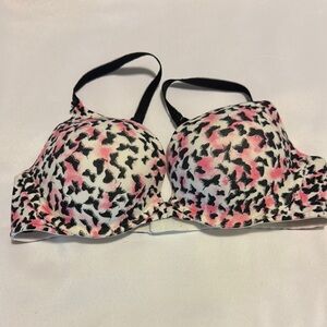 Victoria's Secret Pink and Black Leopard Print Bra